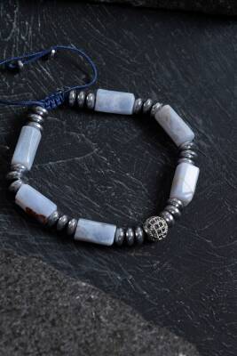 Sertifikalı Apatit, Pembe Kuvars ve Hematit Bileklik - 3