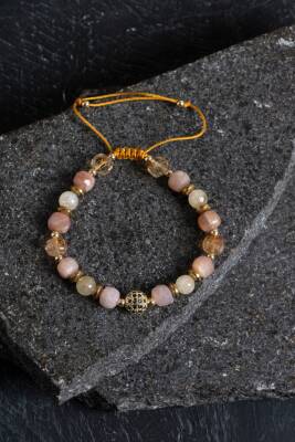 Sertifikalı Apatit ve Pembe Kuvars Doğaltaş Kolyey - 2