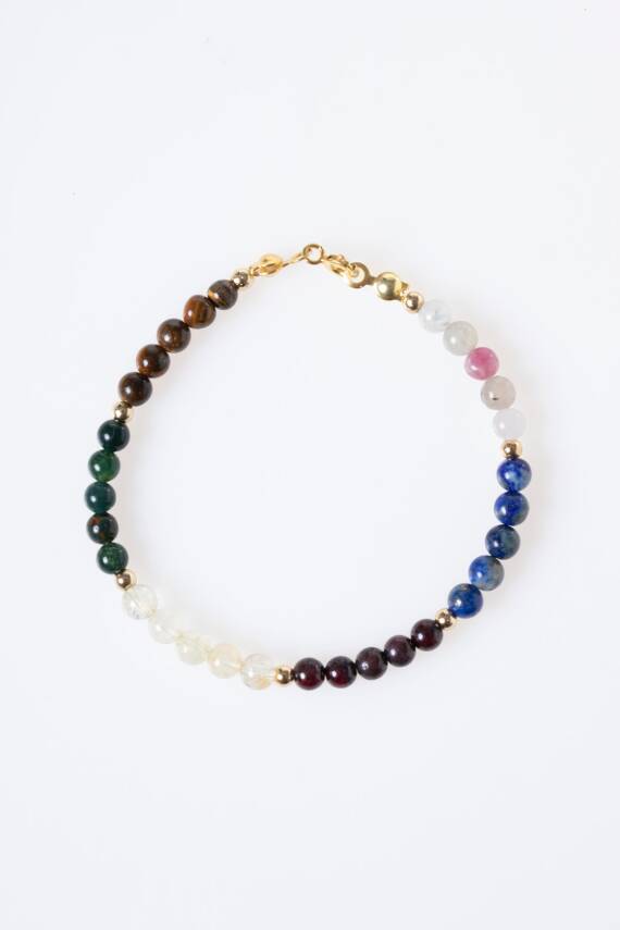 Sertifikalı Aslan Burcu Doğal Taş Bileklik - 5