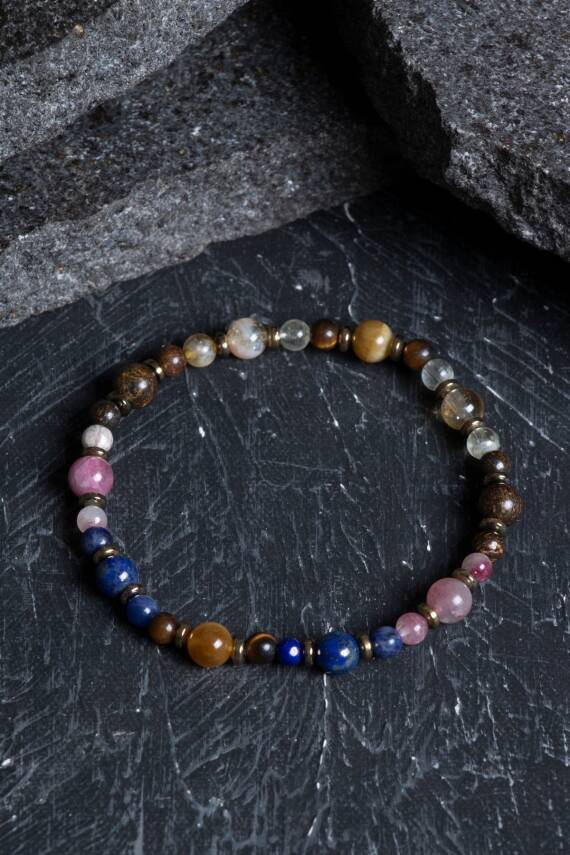 Sertifikalı Aslan Burcu Doğal Taş Bileklik (SK:261) - 1