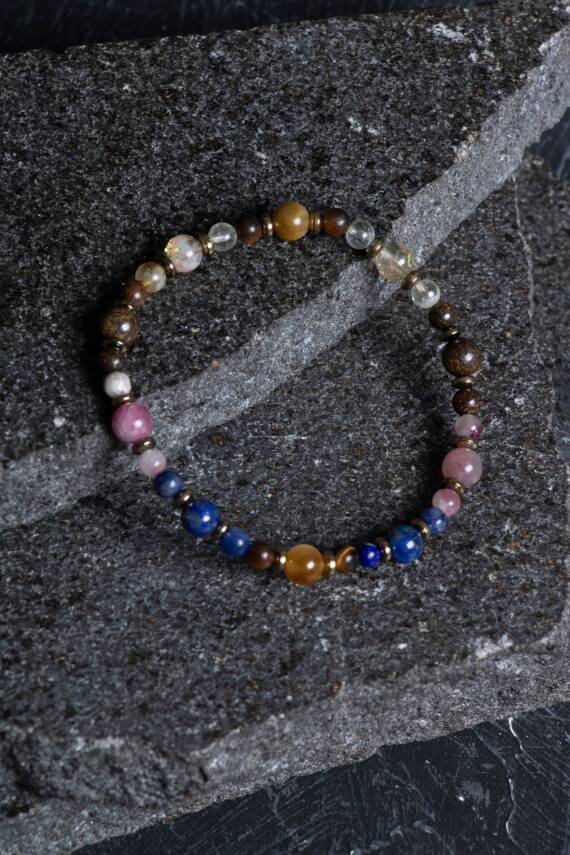 Sertifikalı Aslan Burcu Doğal Taş Bileklik (SK:261) - 4