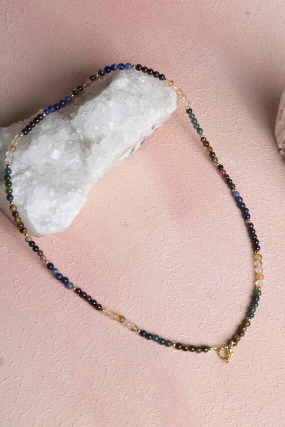 Sertifikalı Aslan Burcu Doğal Taş Kolye - 3