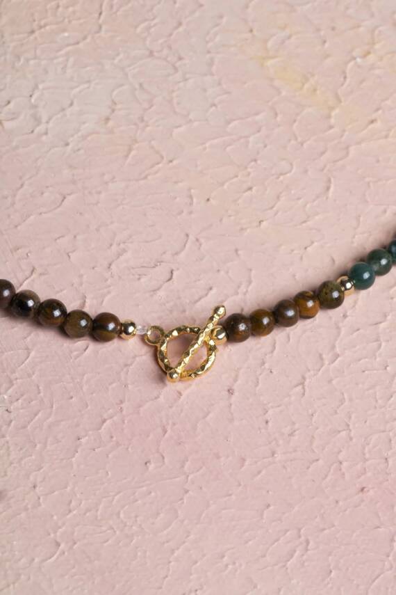 Sertifikalı Aslan Burcu Doğal Taş Kolye - 4