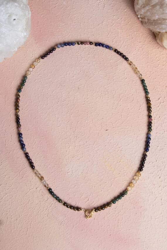 Sertifikalı Aslan Burcu Doğal Taş Kolye - 5