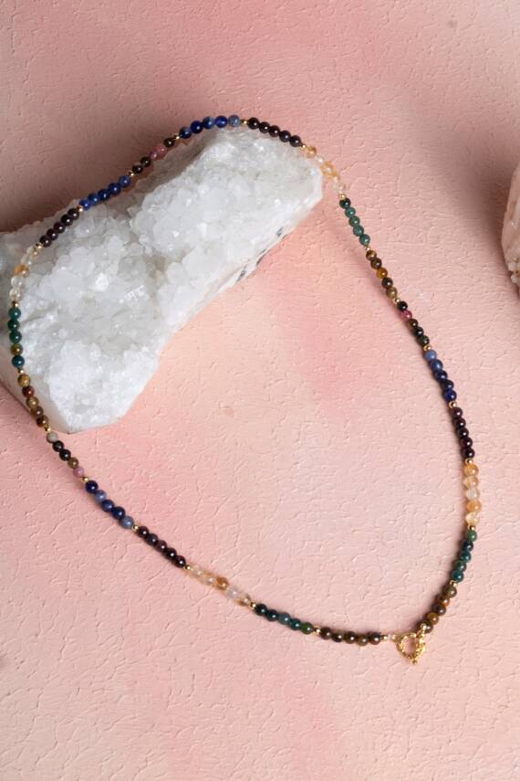 Sertifikalı Aslan Burcu Doğal Taş Kolye - 3