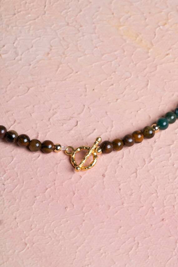 Sertifikalı Aslan Burcu Doğal Taş Kolye - 4