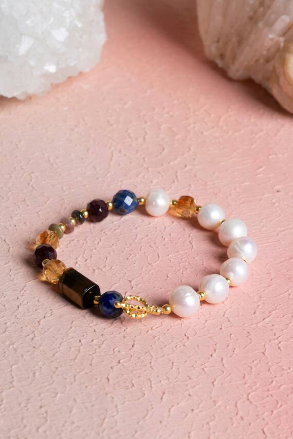 Sertifikalı Aslan Burcu Gümüş Kapama Doğal Taş Bileklik (SK:267) - 3