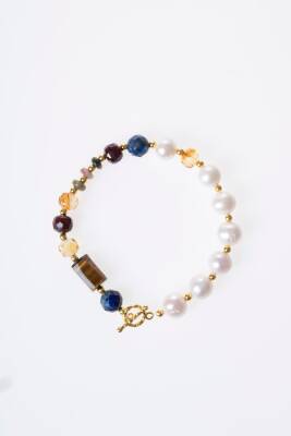 Sertifikalı Aslan Burcu Gümüş Kapama Doğal Taş Bileklik (SK:267) - 6