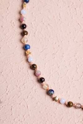 Sertifikalı Aslan Burcu Gümüş Yıldızlı Doğal Taş Kolye - 3