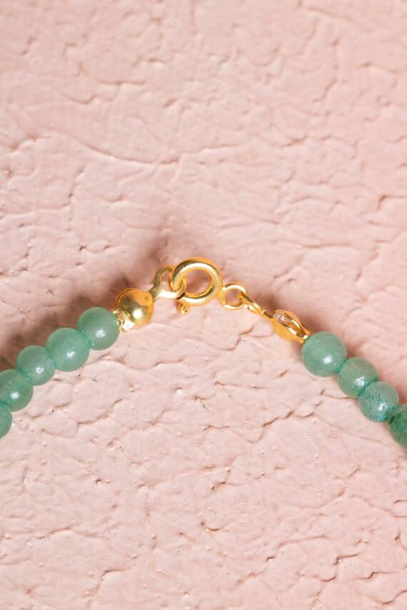 Sertifikalı Aventurin, Güneş Taşı Gümüş Aparatlı Doğal Taş Bileklik (SK:057) - 4