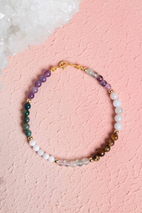 Sertifikalı Balık Burcu Doğal Taş Bileklik - 1