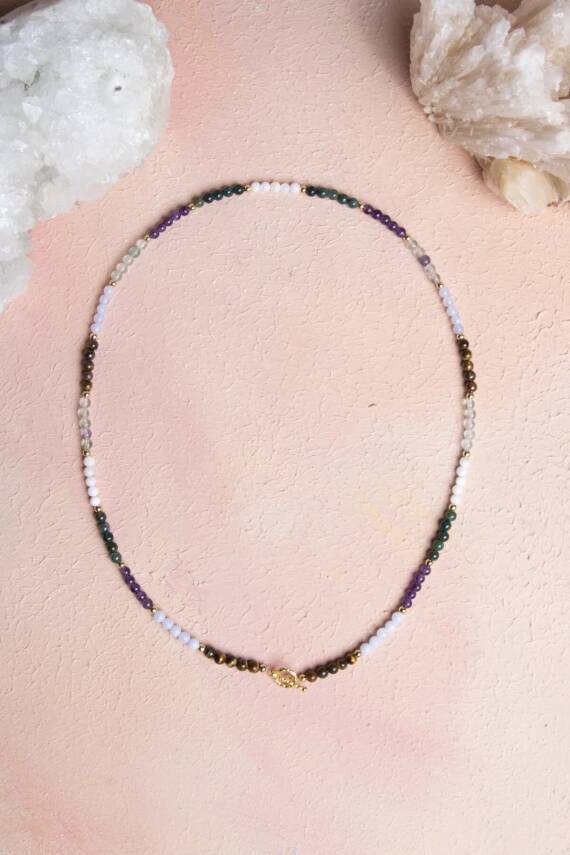 Sertifikalı Balık Burcu Doğal Taş Kolye - 4