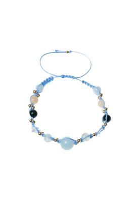 Sertifikalı Balık Burcu Doğal Taş Makrome Bileklik - 5