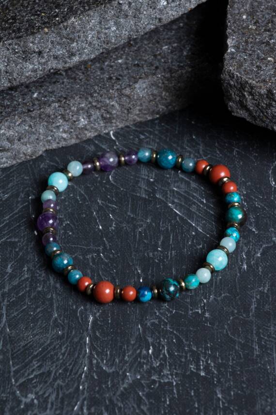 Sertifikalı Başak Burcu Doğal Taş Bileklik (SK:253) - 5