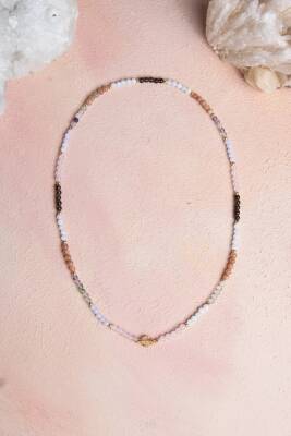 Sertifikalı Başak Burcu Doğal Taş Kolye - 5