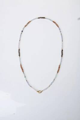 Sertifikalı Başak Burcu Doğal Taş Kolye - 6