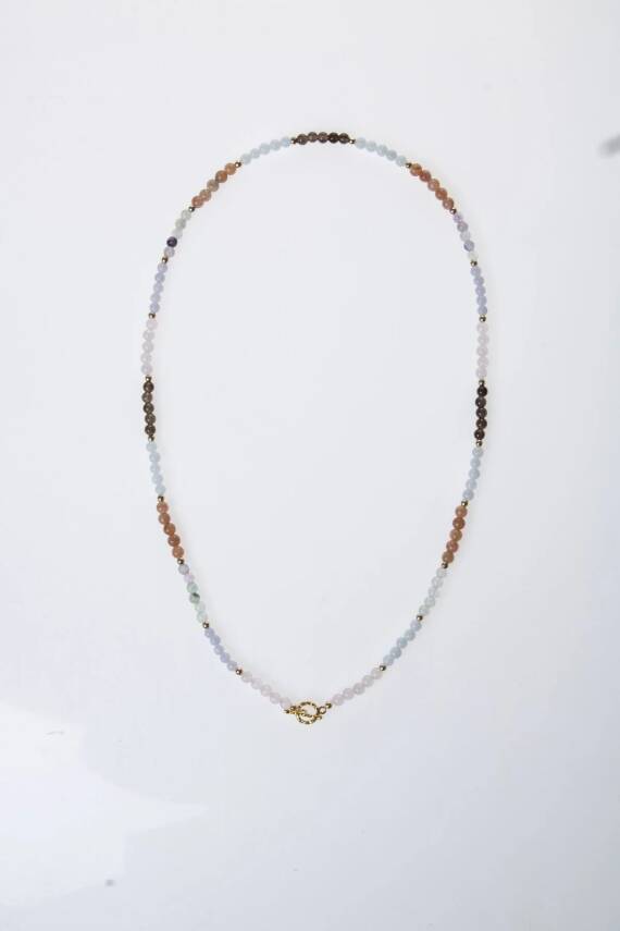 Sertifikalı Başak Burcu Doğal Taş Kolye - 6