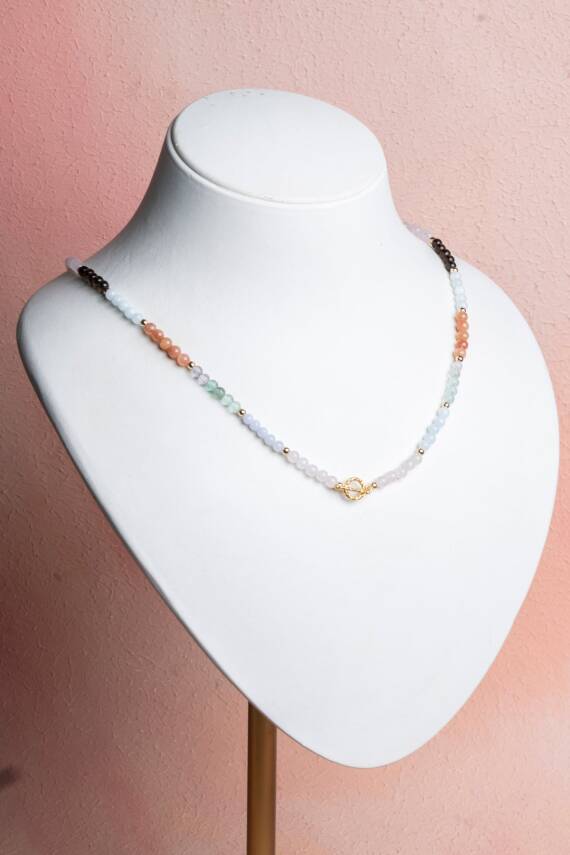 Sertifikalı Başak Burcu Doğal Taş Kolye - 1