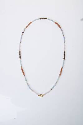 Sertifikalı Başak Burcu Doğal Taş Kolye - 6