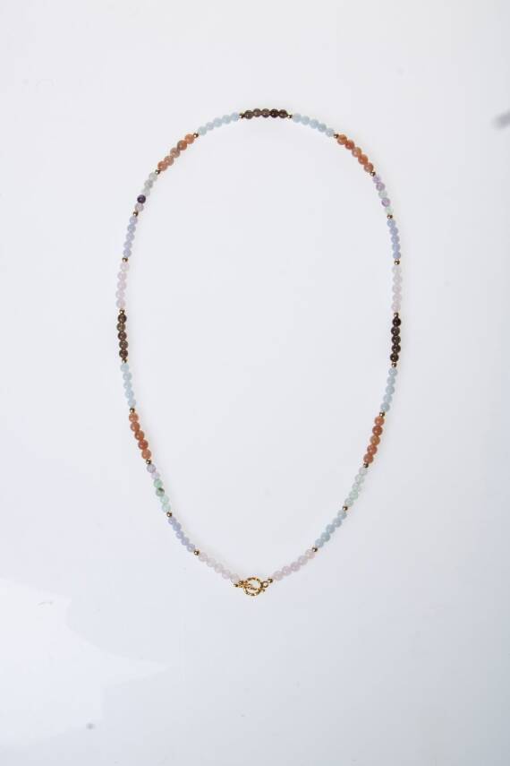 Sertifikalı Başak Burcu Doğal Taş Kolye - 6