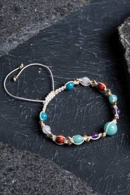 Sertifikalı Başak Burcu Doğal Taş Makrome Bileklik - Osmanlı Doğaltaş