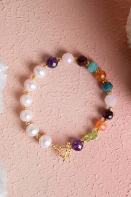 Sertifikalı Başak Burcu Gümüş Kapama Doğal Taş Bileklik (SK:266) - Osmanlı Doğal Taş