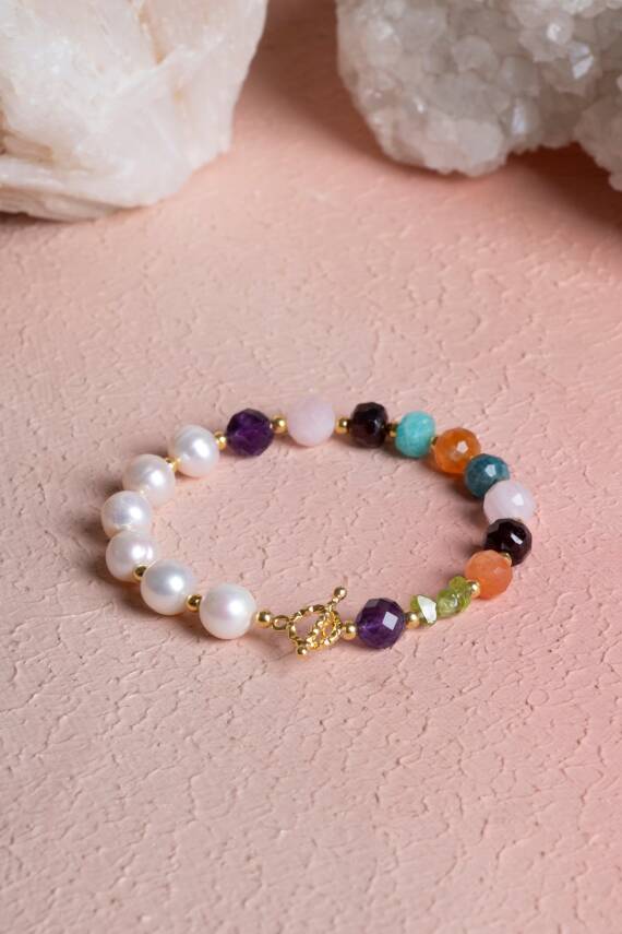 Sertifikalı Başak Burcu Gümüş Kapama Doğal Taş Bileklik (SK:266) - 3