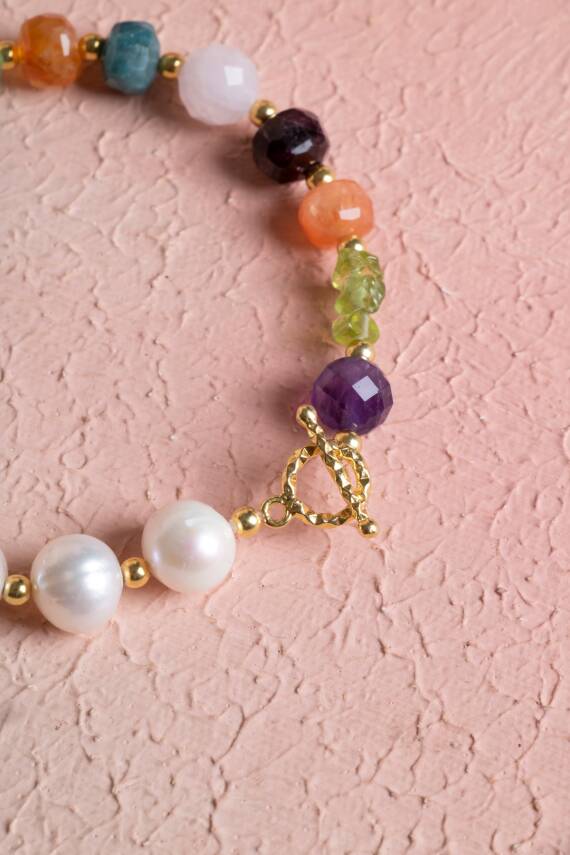 Sertifikalı Başak Burcu Gümüş Kapama Doğal Taş Bileklik (SK:266) - 4