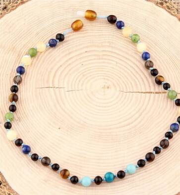 Sertifikalı Bebek Doğal Taş Kolye 33-35cm - 5