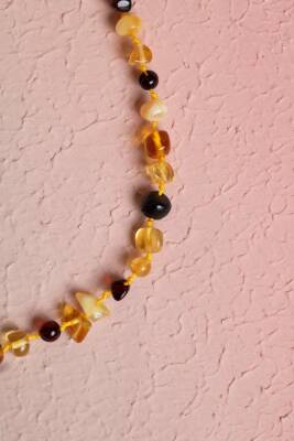 Sertifikalı Bebek Kehribar Doğal Taş Kolye - 3