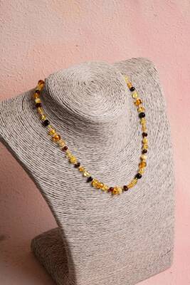 Sertifikalı Bebek Kehribar Doğal Taş Kolye - 5