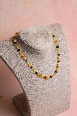 Sertifikalı Bebek Kehribar Doğal Taş Kolye - 4