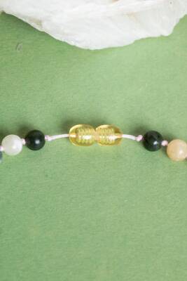 Sertifikalı Bebek Kehribar Kolye-Kehribar, Yeşim, Havlit, Kalsit, Hint Akik, Yosunlu Akik - 3