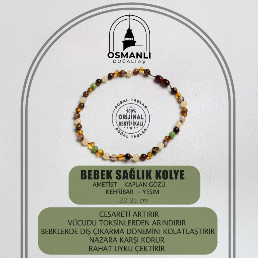 Sertifikalı Bebek Sağlık Kolye (33-35 CM) - 1