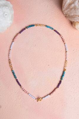 Sertifikalı Boğa Burcu Doğal Taş Kolye - 3