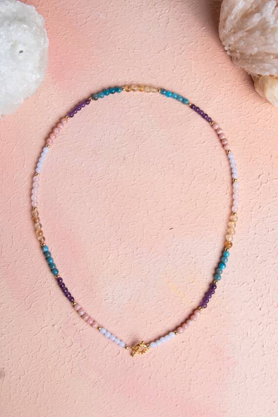 Sertifikalı Boğa Burcu Doğal Taş Kolye - 3