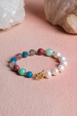 Sertifikalı Boğa Burcu Gümüş Kapama Doğal Taş Bileklik (SK:275) - 3