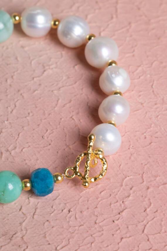 Sertifikalı Boğa Burcu Gümüş Kapama Doğal Taş Bileklik (SK:275) - 4