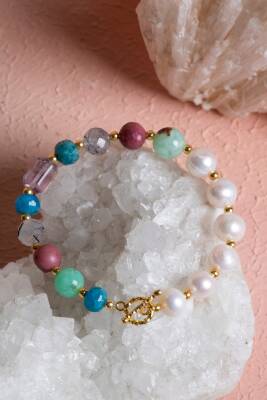 Sertifikalı Boğa Burcu Gümüş Kapama Doğal Taş Bileklik (SK:275) - 5