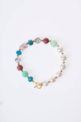 Sertifikalı Boğa Burcu Gümüş Kapama Doğal Taş Bileklik (SK:275) - 6