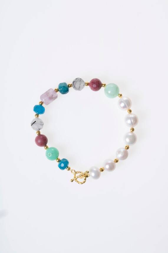 Sertifikalı Boğa Burcu Gümüş Kapama Doğal Taş Bileklik (SK:275) - 6