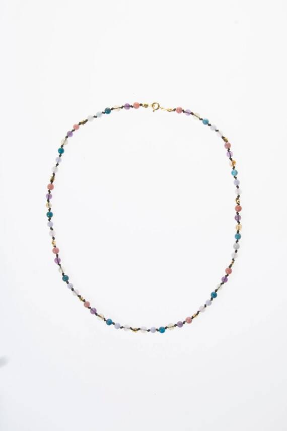 Sertifikalı Boğa Burcu Gümüş Yıldızlı Doğal Taş Kolye - 5