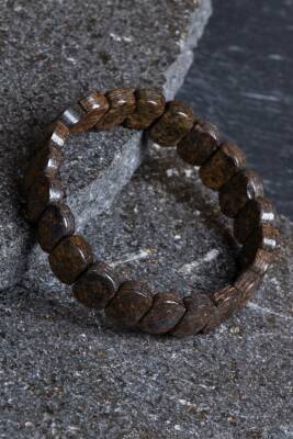 Sertifikalı Bronzit Geniş Kesim Doğal Taş Bileklik - Osmanlı Doğaltaş