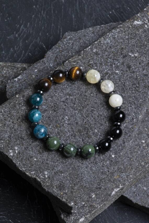 Sertifikalı Burç Doğal Taş Bileklik-Akrep Burcu - 1