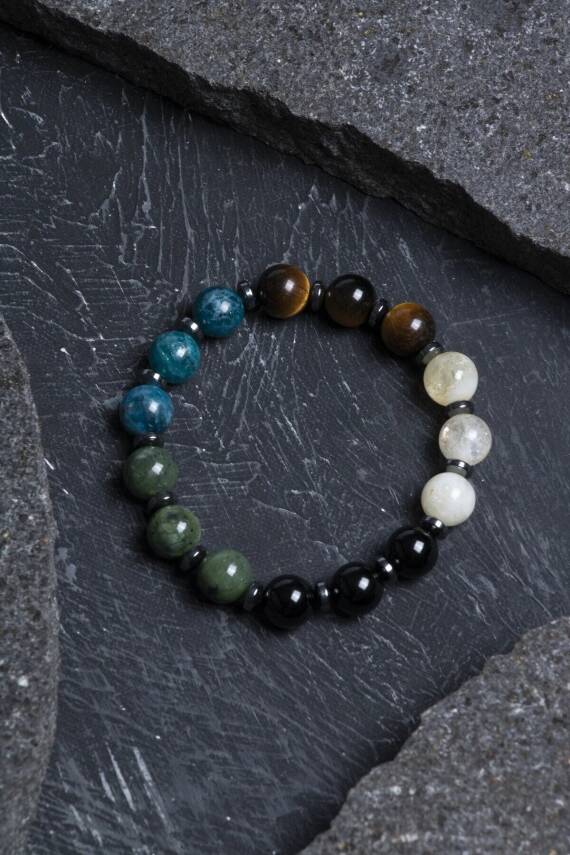 Sertifikalı Burç Doğal Taş Bileklik-Akrep Burcu - 4