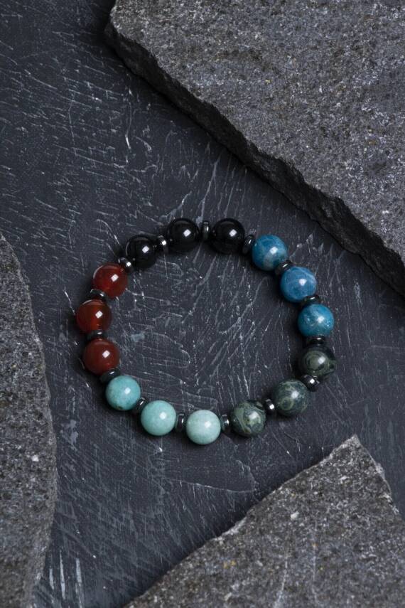 Sertifikalı Burç Doğal Taş Bileklik-Başak Burcu - 1