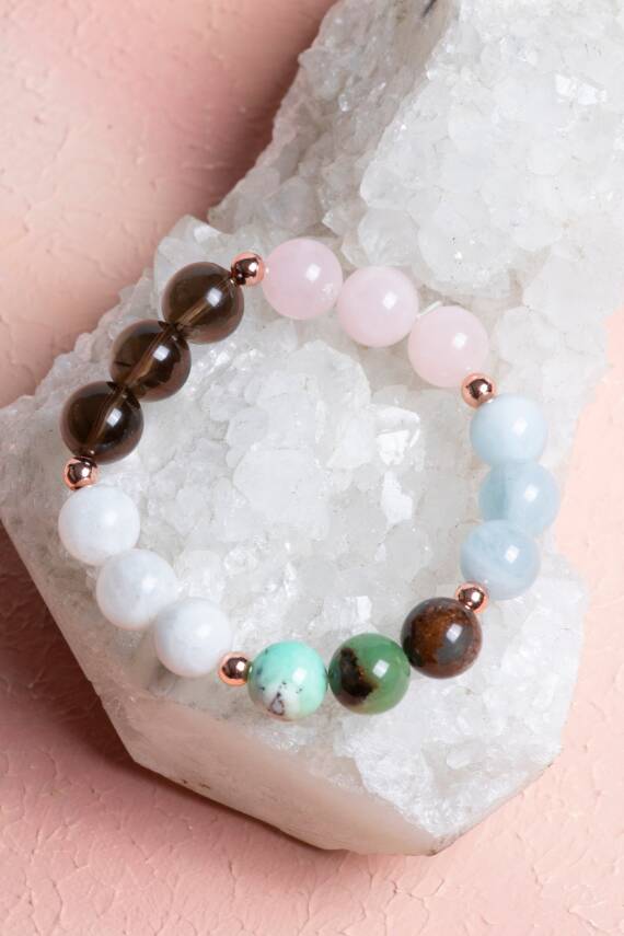 Sertifikalı Burç Doğal Taş Bileklik -Terazi Burcu - 4