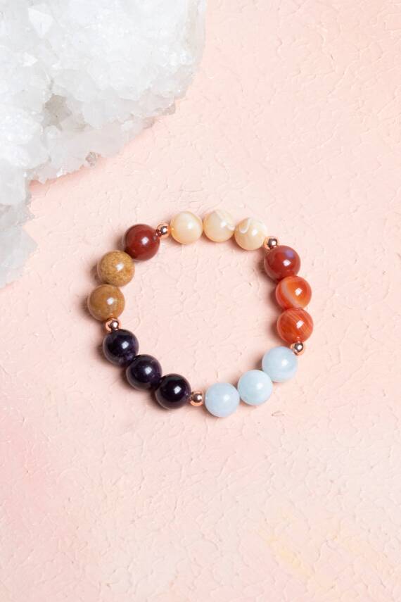 Sertifikalı Burç Doğal Taş Bileklik /Yay Burcu - 1