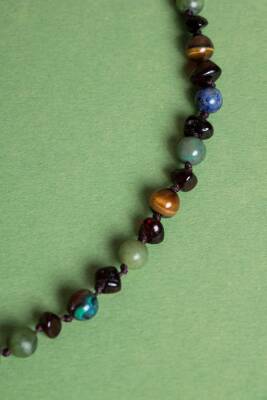 Sertifikalı Doğal Taş Bebek Kolye-yeşim,lapis,kehribar,kaplan Gözü,krizokol M106 - 6