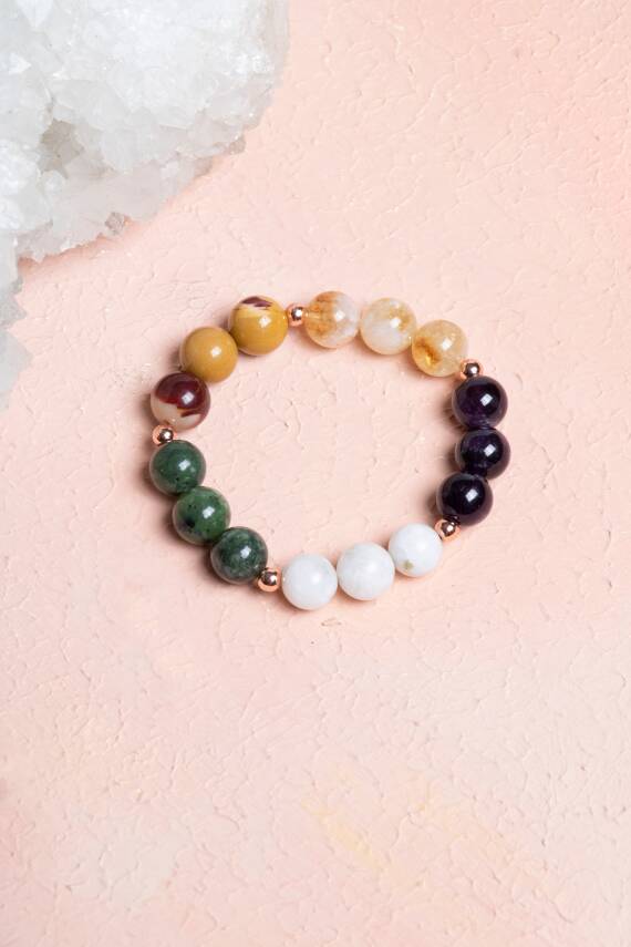 Sertifikalı Doğal Taş Bileklik-Akrep Burcu - 1